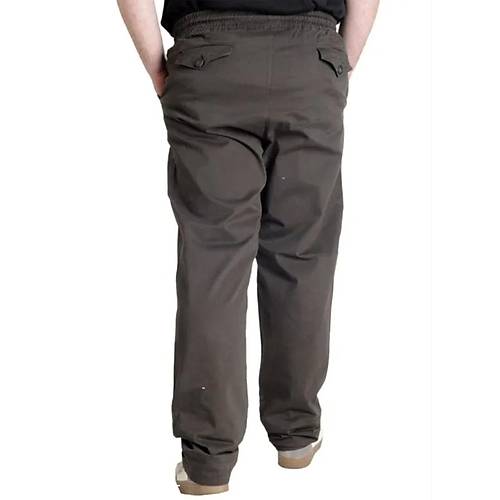B�y�k Beden Pantolon Keten Jogger Milano 21913 Haki