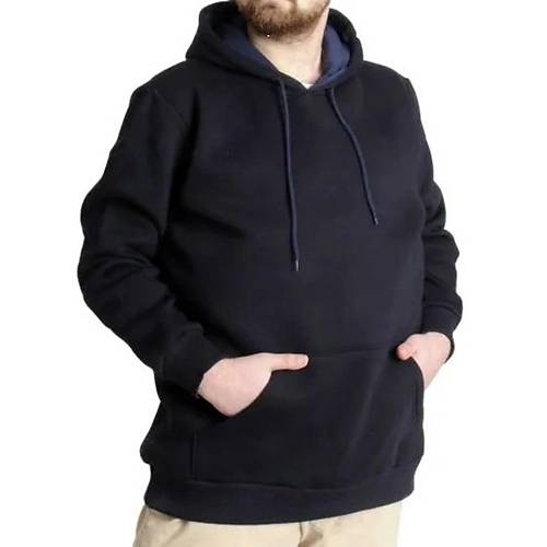 Erkek Sweatshirt Kap�on Pocket Basic  20562 Lacivert