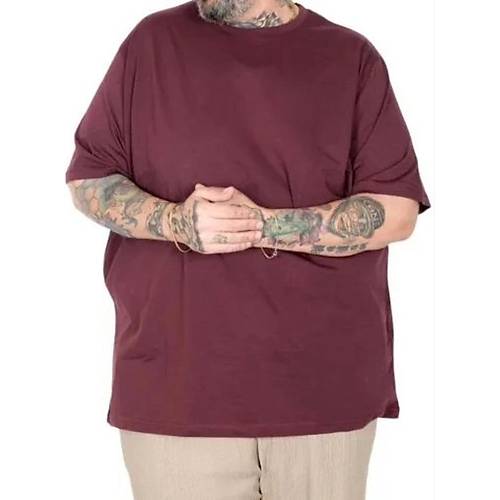 B�y�k Beden Erkek Tshirt Bisiklet Yaka Basic 20031 M�rd�m