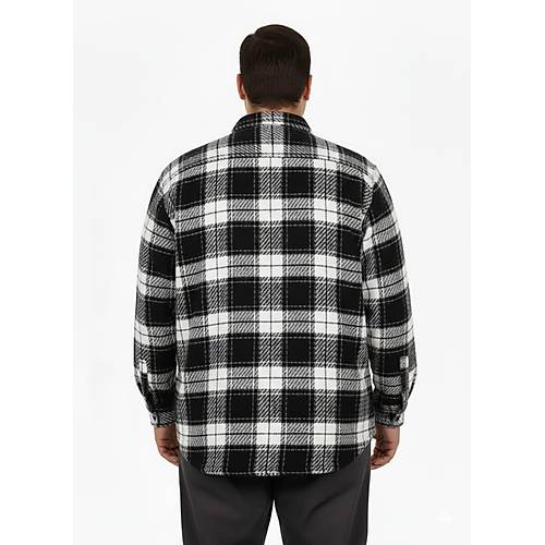 B�y�k Beden G�mlek Tek Cep Oduncu 25394 Siyah