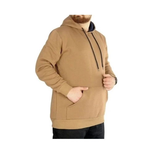 Erkek Sweatshirt Kap�onlu Pocket Basic  20562 S�tl�kahve