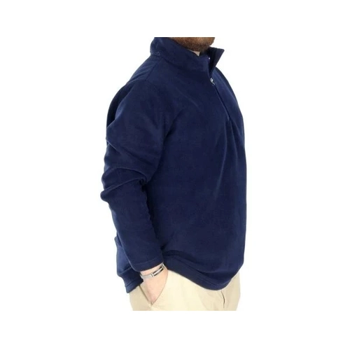 Erkek Sweat Polo Yaka Yar�m Fermuarl� Polar 22548 Lacivert