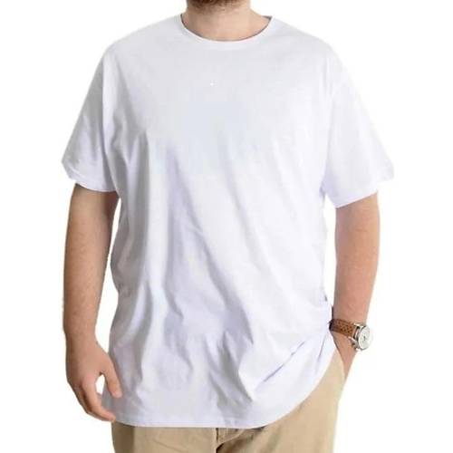 B�y�k Beden Erkek T-shirt Basic 20031 Beyaz