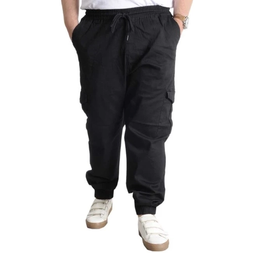 B�y�k Beden Pantolon Gabardin Kargo Jogger Do�a 21927 Siyah