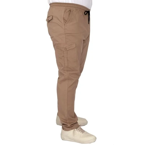 B�y�k Beden Pantolon Keten Kargo Jogger Milano 21912 Cappuccino