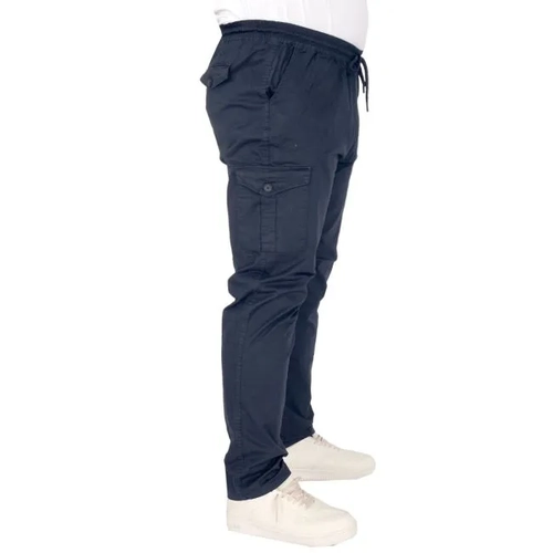 B�y�k Beden Pantolon Keten Kargo Jogger Milano 21912 Lacivert