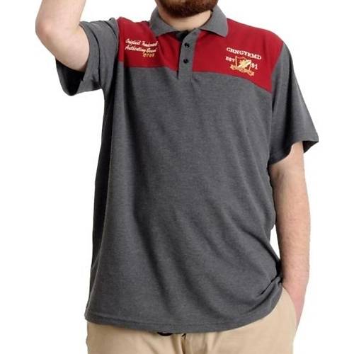 B�y�k Beden Erkek T-shirt Polo CHNGYRMD 23328 Antramelanj