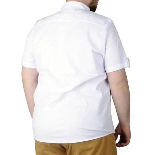 B�y�k Beden G�mlek KKol �ift Cep Kapakl� 20361 Beyaz