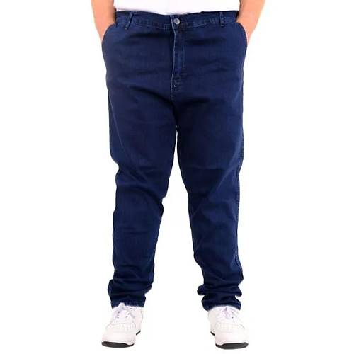 B�y�k Beden Erkek Kot Pantolon Yan Cep CHINO 18880 Mavi