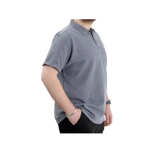 B�y�k Beden Erkek Ti��rt Polo Yaka MAN WAFFLE 23461 Lacivert