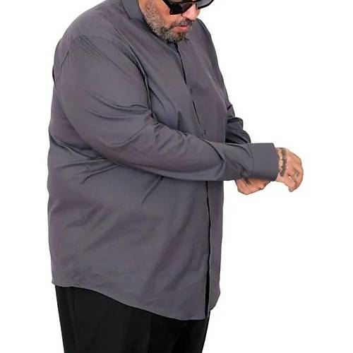 B�y�k Beden Erkek Klasik G�mlek Likral� 20351 F�me