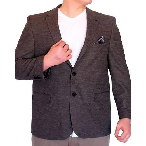 B�y�k Beden Erkek Klasik Blazer Ceket BRITANYA 23028 FUME