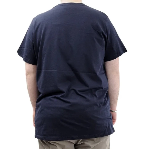 B�y�k Beden Erkek Bask�l� T-Shirt BEGIN U24056 Lacivert