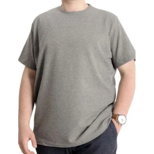 B�y�k Beden Erkek T-shirt Bisiklet Yaka Waffle 20033  haki