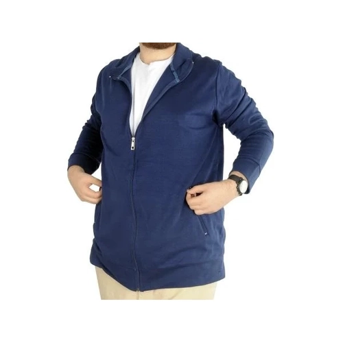 Buyuk Beden Erkek H�rka Fermuarl� Stell Dik Yaka 20571 �ndigo