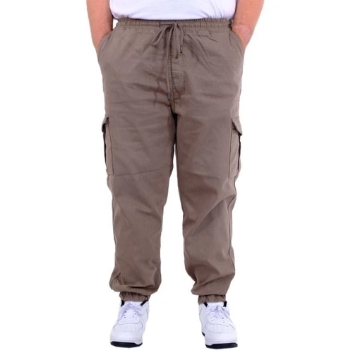 B�y�k Beden Erkek Gabardin Kargo Jogger Pantolon Do�a 21927 Bej