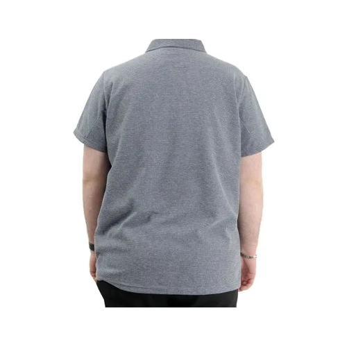 B�y�k Beden Erkek Ti��rt Polo Yaka MAN WAFFLE 23461 Lacivert