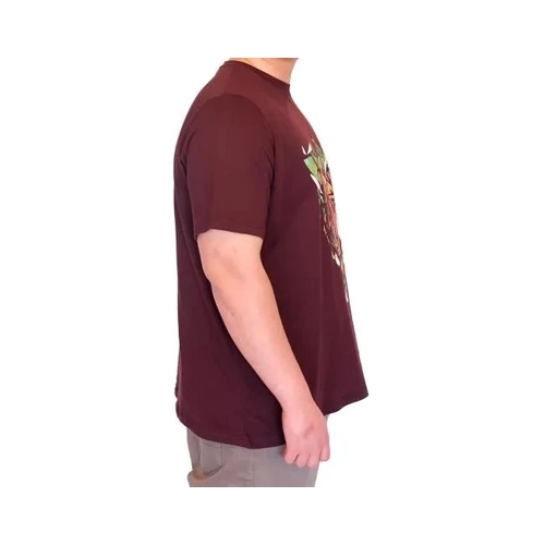 B�y�k Beden Erkek T-Shirt Bisiklet Yaka TIGER Bask�l� U25007 M�rd�m