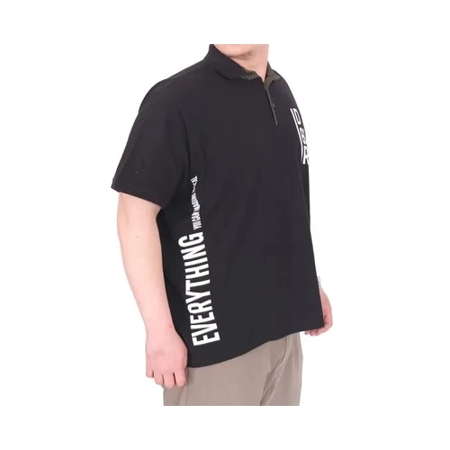 B�y�k Beden Erkek T-Shirt Polo Yaka REAL 25309 Siyah