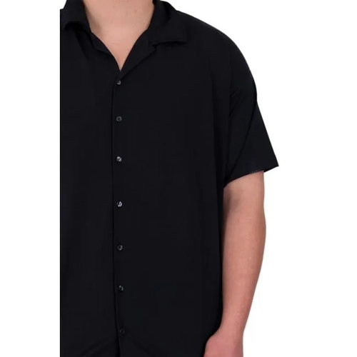 B�y�k Beden Erkek G�mlek Apas Yaka �erit Desen Jakar U24382 Lacivert