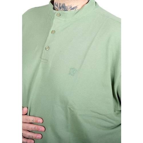 B�y�k Beden Erkek Ti��rt D��meli Hakim Yaka T-Shirt U24339 �a�la