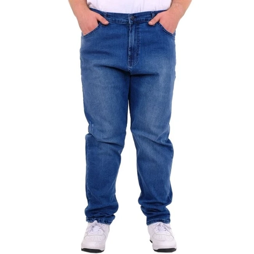 B�y�k Beden Erkek Pantolon Klasik Kot 21920 A��k Mavi