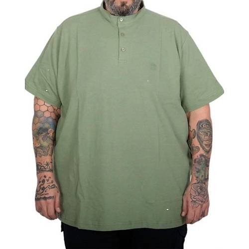 B�y�k Beden Erkek Ti��rt D��meli Hakim Yaka T-Shirt U24339 �a�la