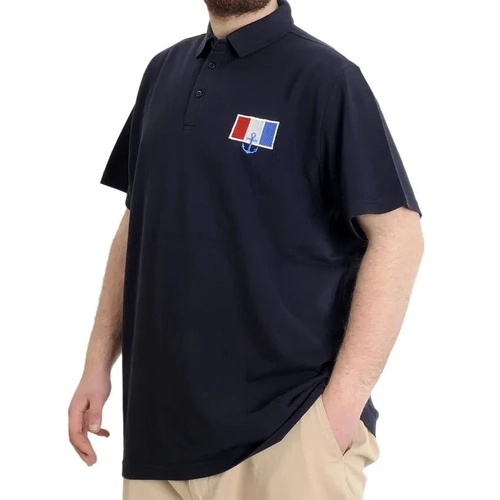 B�y�k Beden Erkek T-shirt Polo ABSOLUTE DESTINY 23335 Lacivert