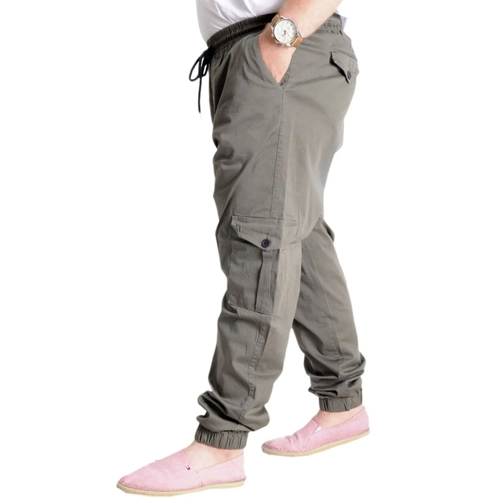 B�y�k Beden Erkek Keten Kargo Jogger Valencia 21911 Haki