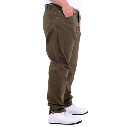 B�y�k Beden Erkek Gabardin Pantolon 5 Cep Do�a Classic 22920 Haki