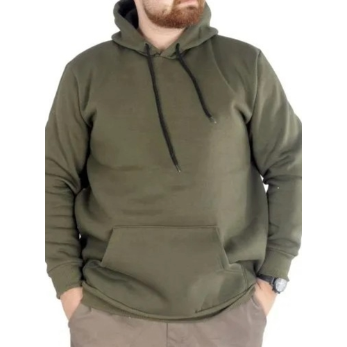 Erkek Sweatshirt Kap�onlu Pocket Basic  20562 Haki