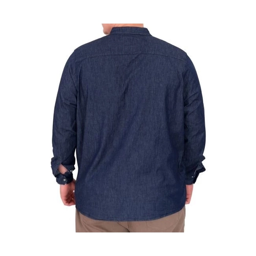 B�y�k Beden Erkek Uzun Kol Kot G�mlek U24391 Lacivert