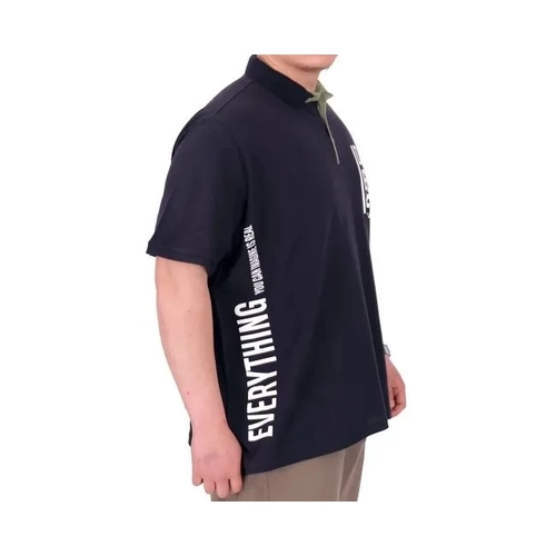 B�y�k Beden Erkek T-Shirt Polo Yaka REAL 25309 Lacivert