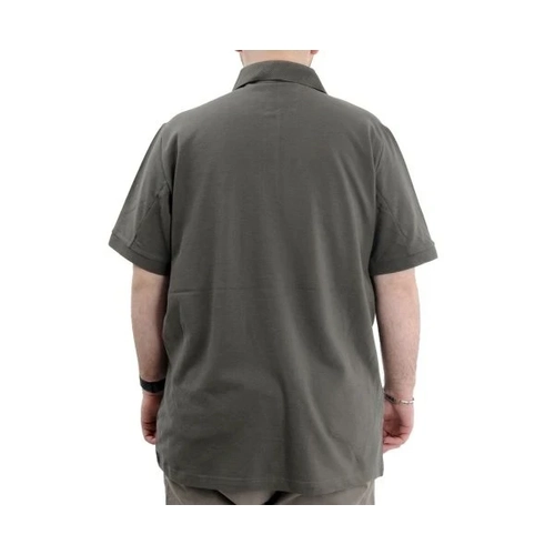B�y�k Beden Erkek T-Shirt Polo Yaka Cepli Klasik 20550 Haki