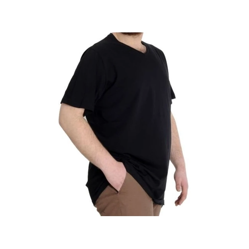 B�y�k Beden Erkek Tshirt V Yaka 20032 Siyah