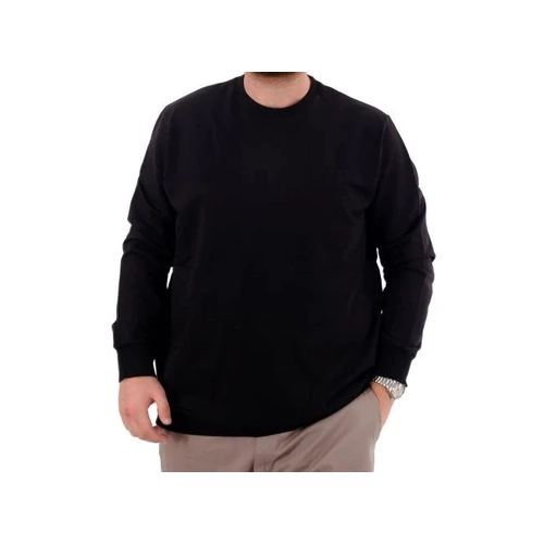 B�y�k Beden Erkek Sweat B�s Yaka U24174 Siyah