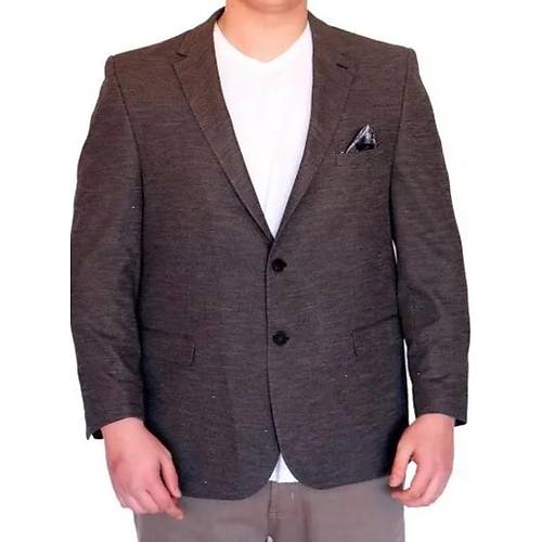 B�y�k Beden Erkek Klasik Blazer Ceket BRITANYA 23028 FUME