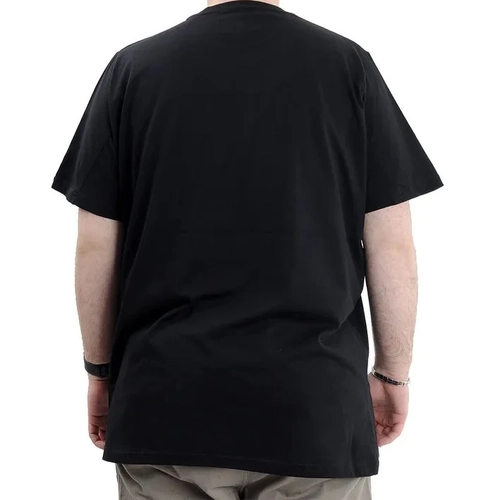 B�y�k Beden Bask�l� Bisiklet Yaka Erkek Ti��rt REFILL U24044 Siyah