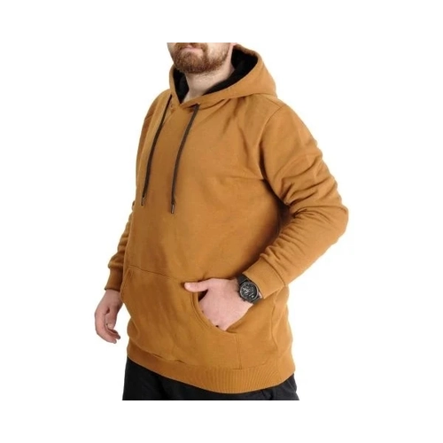 B�y�k Beden Sweat Kap�on Kangoroo Pocket Basic 20562 Camel