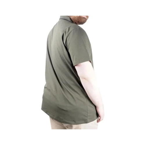 B�y�k Beden T shirt Polo Likral� S�prem Nak�� 21554 Haki