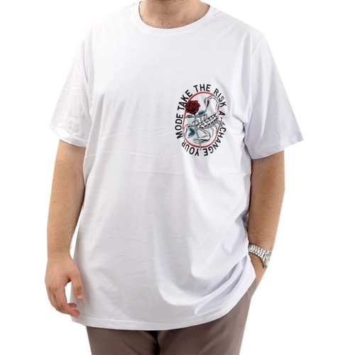  B�Y�K BEDEN T-SH�RT BIS YAKA CHANCE 24084 BEYAZ