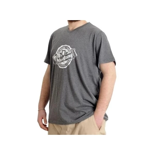 B�y�k Beden Erkek V Yaka T-shirt MUSTANG 23034 Antramelanj