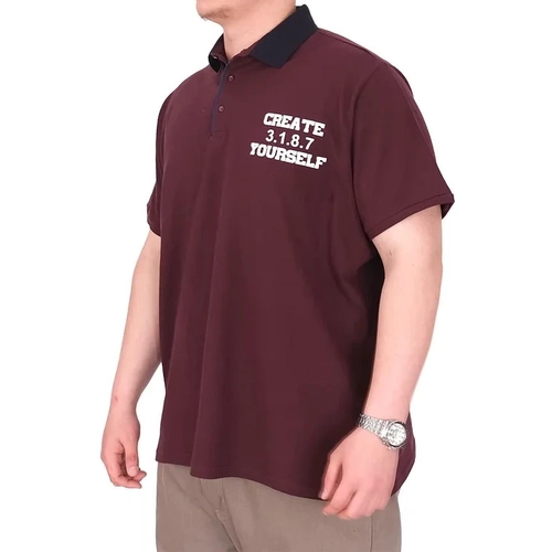 B�y�k Beden Erkek T-Shirt Polo Yaka YOURSELF 25310 M�rd�m