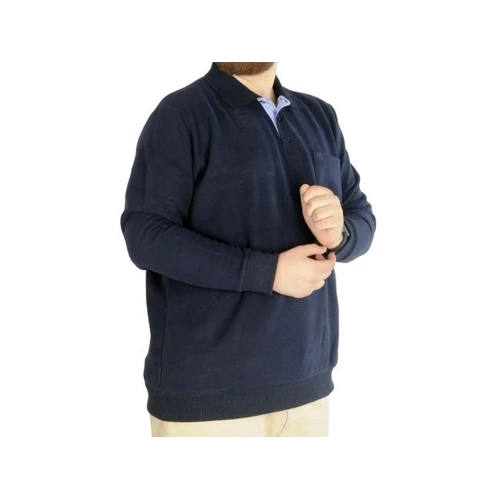 Erkek Sweat Polo Cepli Selanik Basic 20441 Lacivert