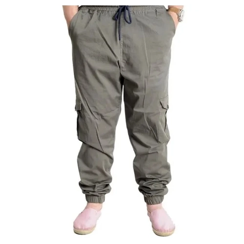 B�y�k Beden Erkek Keten Kargo Jogger Valencia 21911 Haki