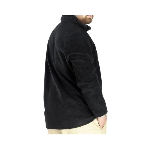 Erkek Sweat Polo Yaka Yar�m Fermuarl� Polar 22548 Siyah