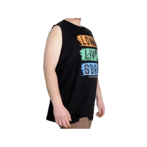 B�y�k Beden Erkek Atlet LONG LIVE SURF 23010 Siyah