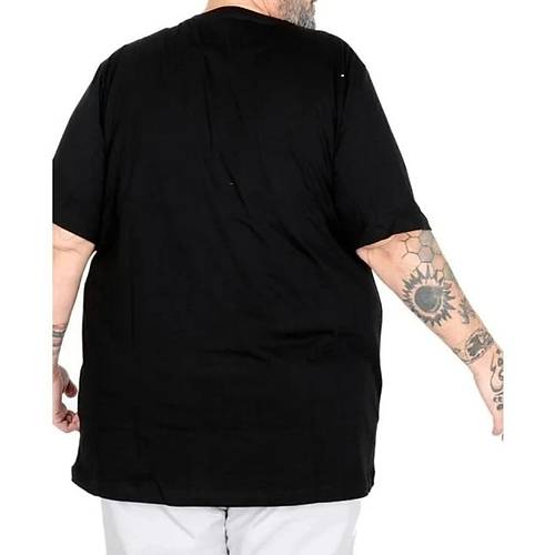 B�y�k Beden Erkek T-shirt Basic 20031 Siyah