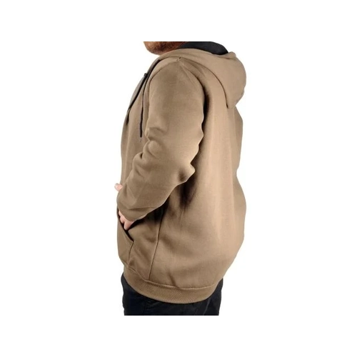 Erkek Sweatshirt Kap�onlu Zippered Basic 20543 Haki