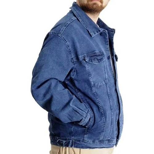 B�y�k Beden Erkek Kot Mont Paris Star 22800 A��k Mavi